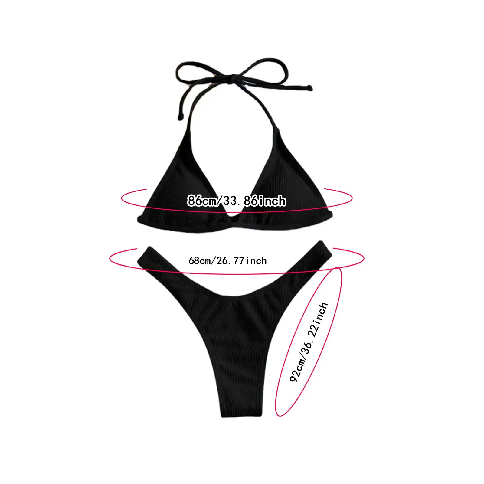 

Women's Triangle Bikini Set Female Summer Bathing Suit for Club Party Travel