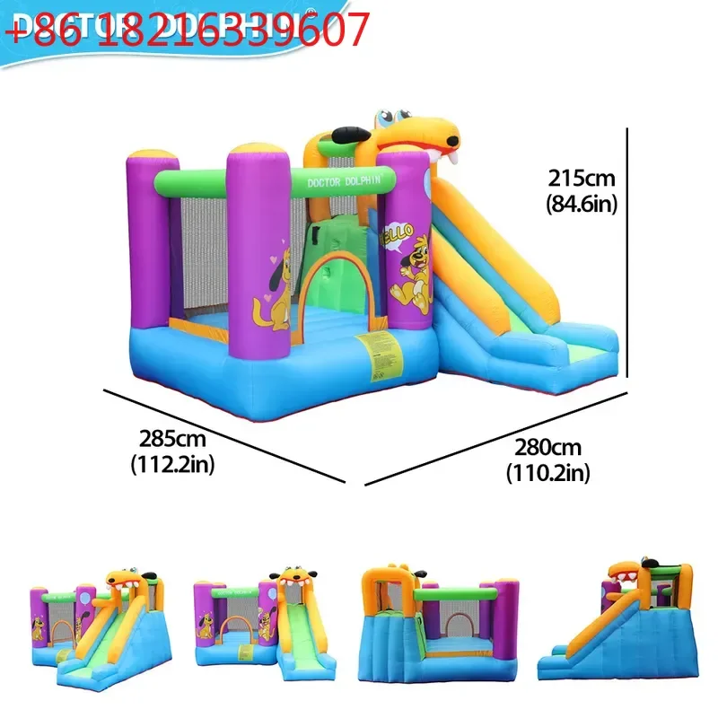 Doctor Dolphin Inflatable Castle Outdoor Party Home Jumping Bed Slide Combination Small
