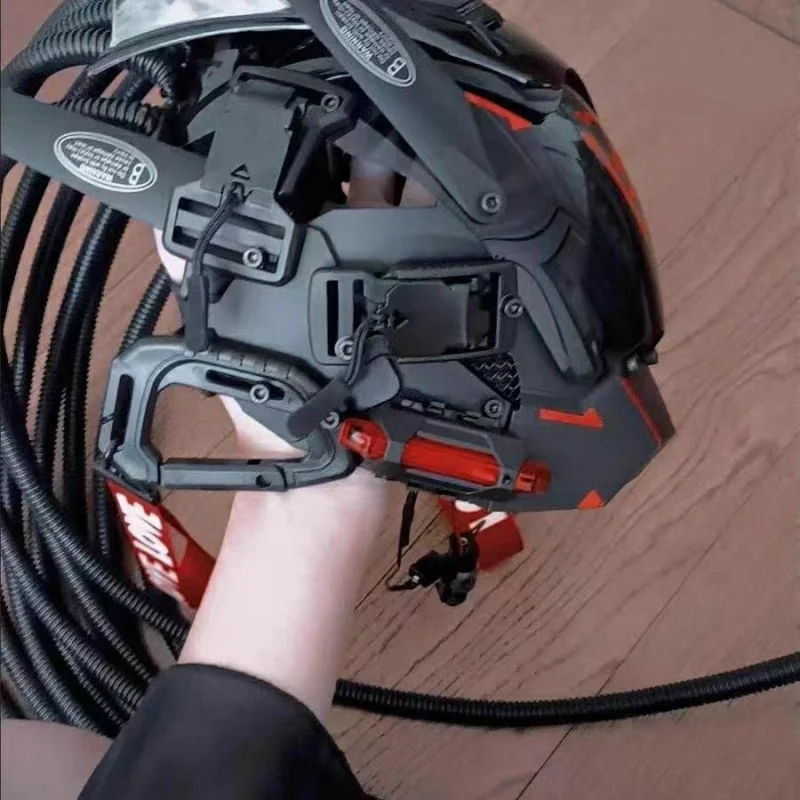 2024 Cyberpunk Mask Trend cos Accessori Personalità Maschera a pieno facciale scuro Robot cosplay Metaverse