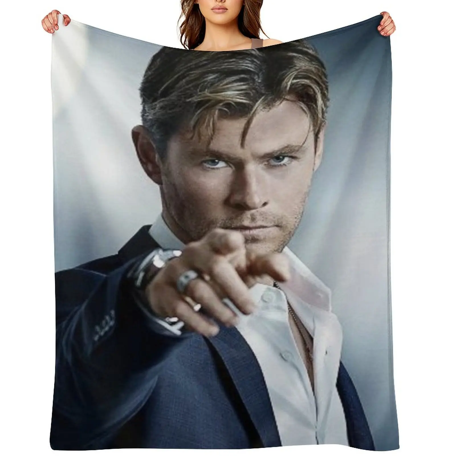 

Chris Hemsworth Throw Blanket Giant Sofa Retros Luxury Thicken for sofa Blankets