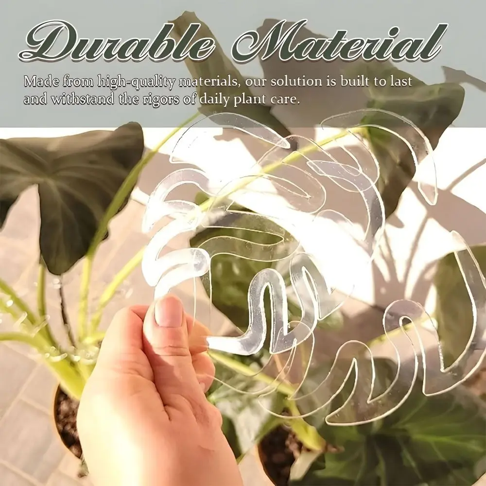 Reusable Turtle Shell Bamboo Clamp Plastic Support Branches Plant Stem Support Holder Stem Organizer Clear