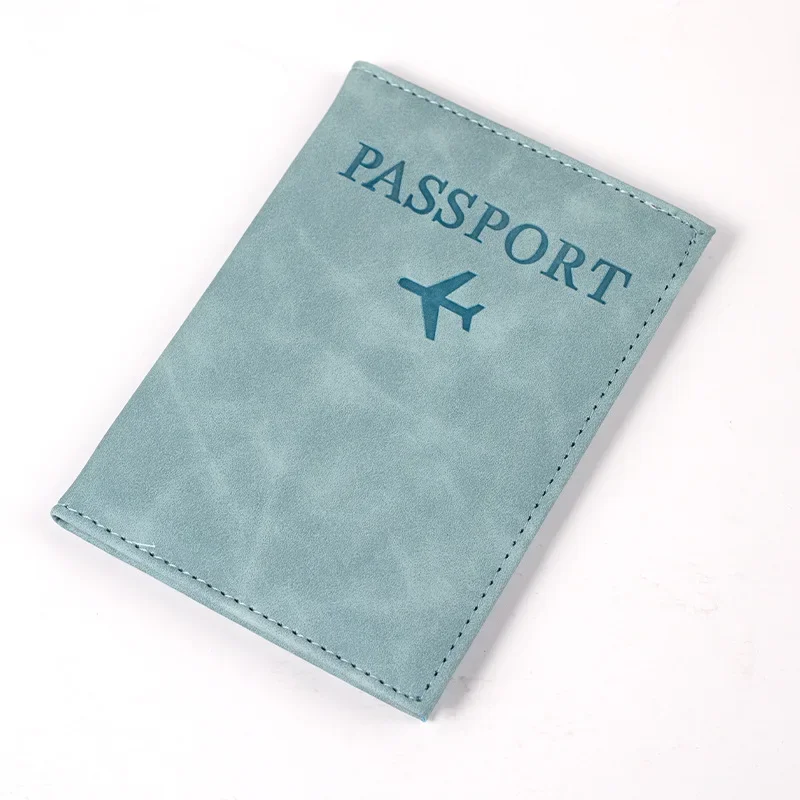 1pc 14.3*10cm PU Leather Passport Cover Case with ID Credit Slot Pocket RFID Multifunctional Passport Holder Sleeve Protector