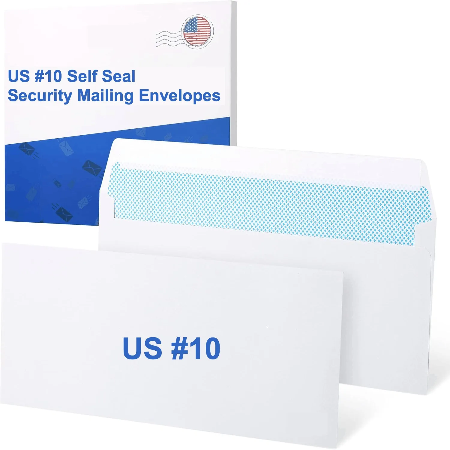 100PCS Windowless White Envelope 10 # Secure Business Envelope Can Hold A4 Paper Bill Invoice Self Sealing Envelope
