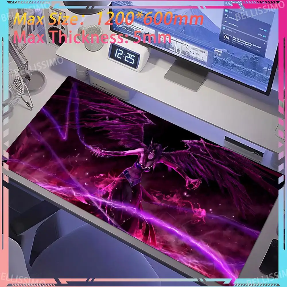 Anime L_League of Legends Game Oversized MousePad Carpet Cute Deskmat E-sports Anime Girls Game Keyboard Pad Lock Edge Mouse Pad