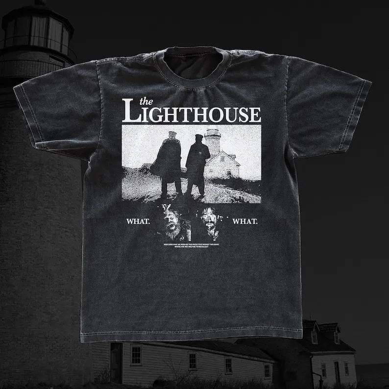 The Lighthouse Vintage T-shirt, Graphic Tee Shirt, Black Classic Tee , Movie Teeshirt, Top, Streetwear