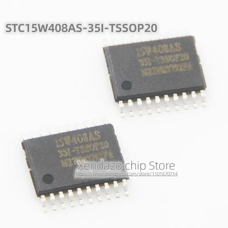 5pcs/lot STC15W408AS-35I-TSSOP20 15W408AS 35I-TSSOP20 TSSOP-20 package Original genuine Microcontroller chip