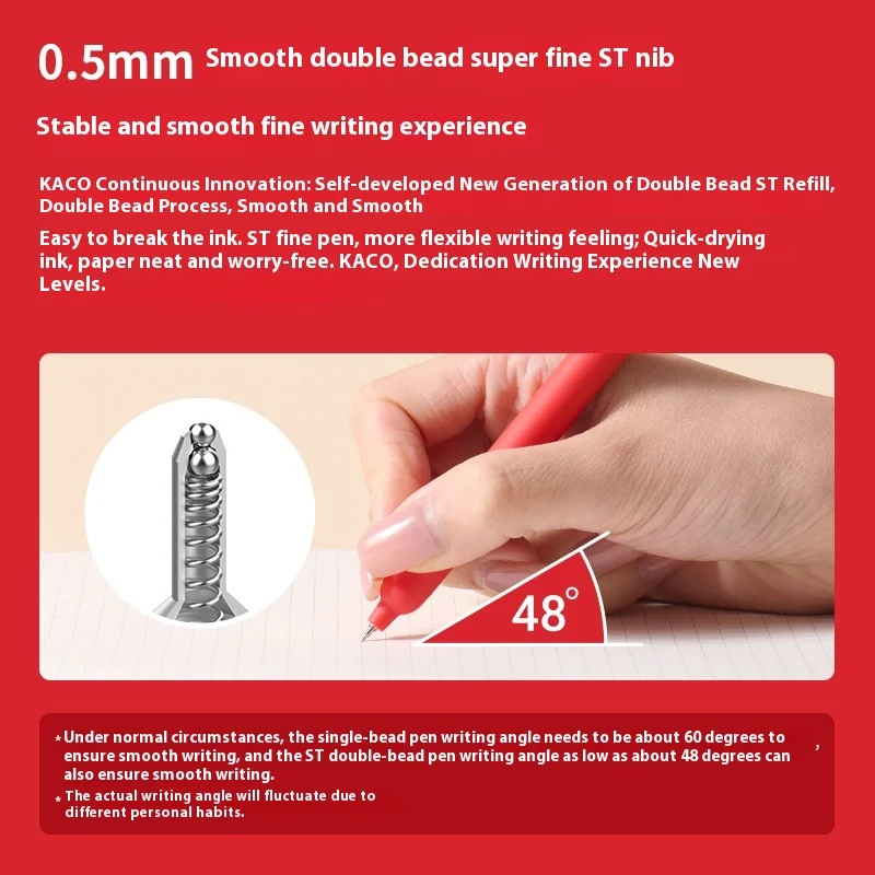 Kawaii KACO Coca-Cola Popup Gel Pen 0.5mm Creative Pull Ring Ins Relieve Stress Ballpiont Pen Back to School Stationery Supplies