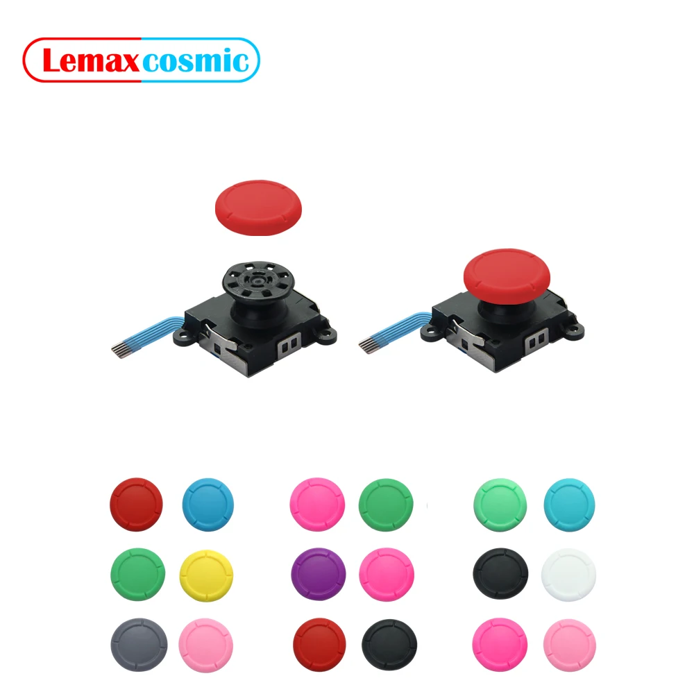 

Colourful Joystick Cover Thumbstick Grip Cap Button Key Control Replacement Caps For Nintendo Switch OLED Lite Joy-Con Joycon NS