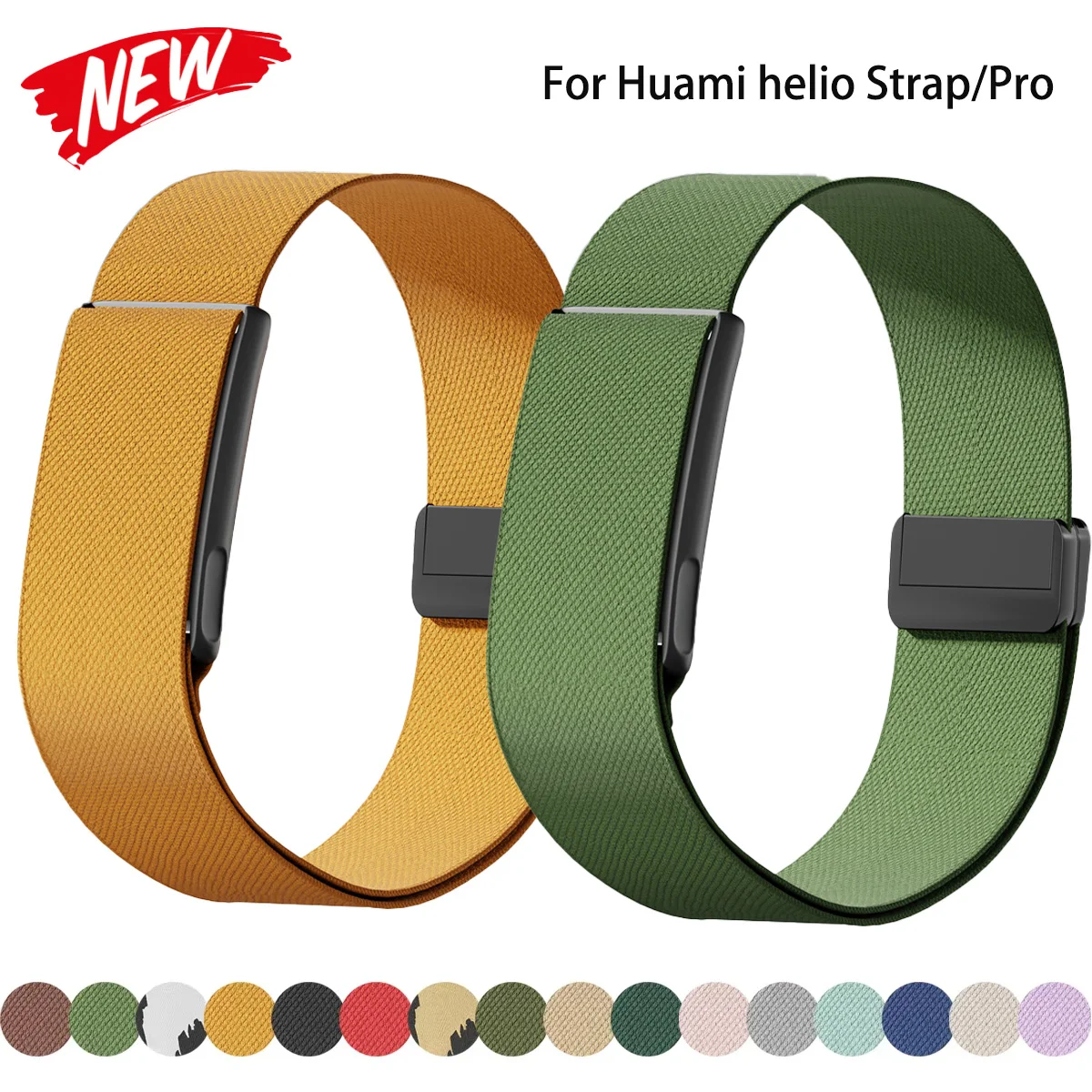 for Amazfit Helio Nylon Bicep Bands Stretchy Adjustable Replacement Strap Magnetic Breathable Sport Arm Band Strap for Women Men
