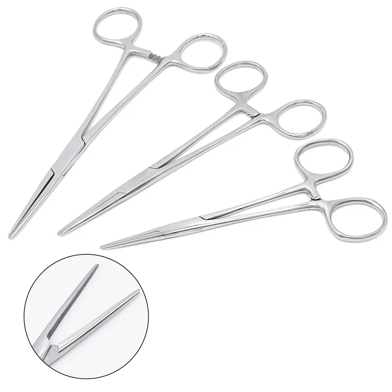 1pc Stainless Steel Pet Dog Cat Ear Hair Tweezers Curved Tip Cleaning Clamp Animal Hair Trimming Tool Hand Tools 12.5/16/18cm