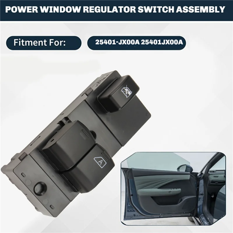 M09K Front Right Power Window Lift Switch Control Button For Nissan NV200 25401-JX00A 25401JX00A Glass Regulator