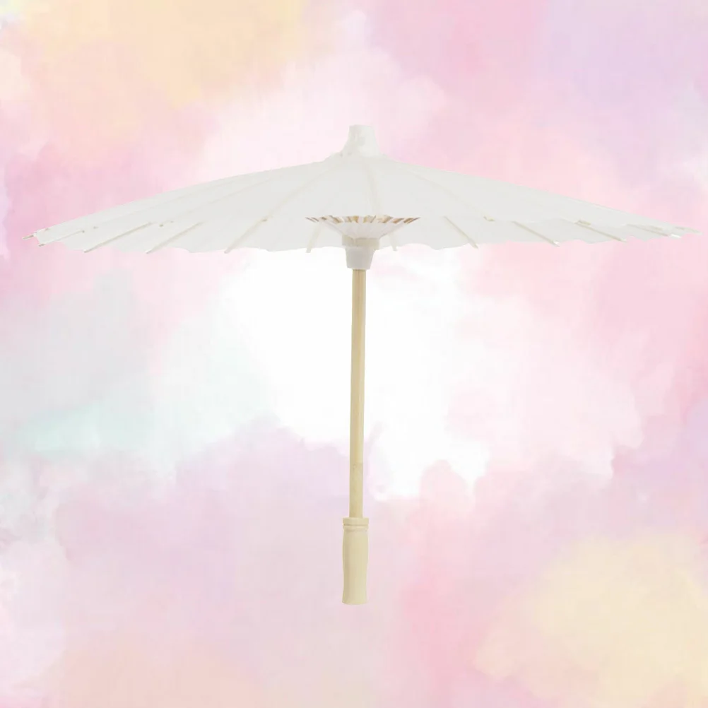 

2pcs 30Cm White Paper Umbrella Diy Kids Performance Umbrella Party Wedding Decoration Parasol Craft Accessory Bedroom Living