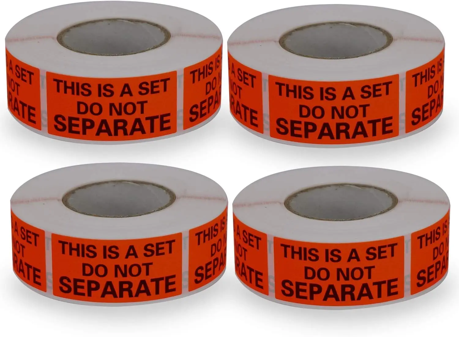 10 Rolls/5000 Labels,  Set Do Not Separate,Fluorescent Red Packing Labels(1" x 2")