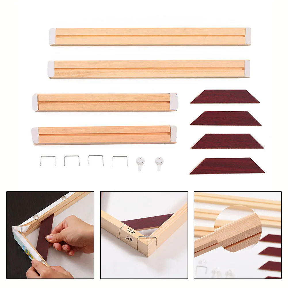 Wooden Frame For Canvas And Print Artwork Featuring 3CM Wide Profile And 1.3CM Thick Bars For Enhanced Rigidity