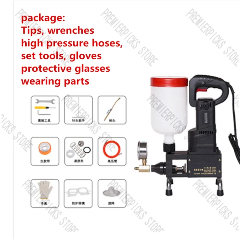 Epoxy injection pump  / Polyurethane foam Grouting Machine Steel Hose concrete repair crack 999 high quality 810/910/1300W