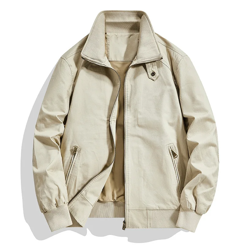 Men's American Retro Style Jacket Durable Washed Cotton Loose Casual Top for Spring And Autumn New Fashion Trend