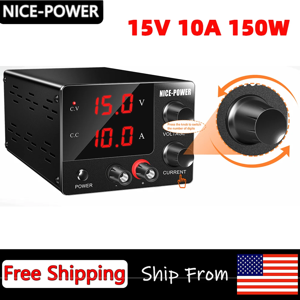 0-150W Lab DC Power Supply Switching Adjustable 15V 20V 25V 30V  5A 6A 10A Regulated Power Source Laboratory Voltage Stabilizer