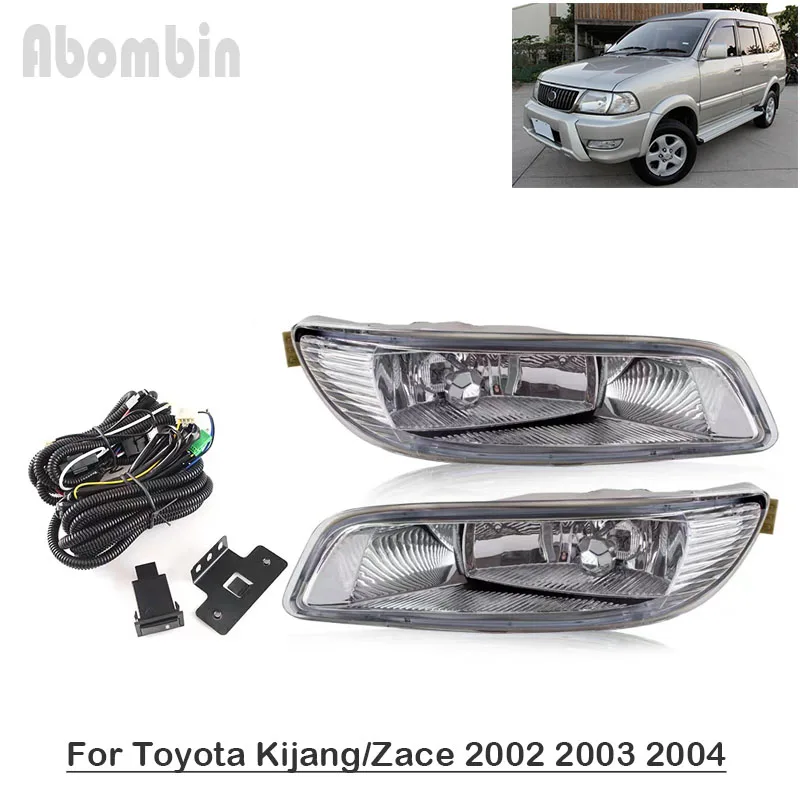 

Front Bumper Lamp Daytime Running Halogen Fog Light Assembly with Wiring Kit For Toyota Kijang/Zace 2002 2003 2004