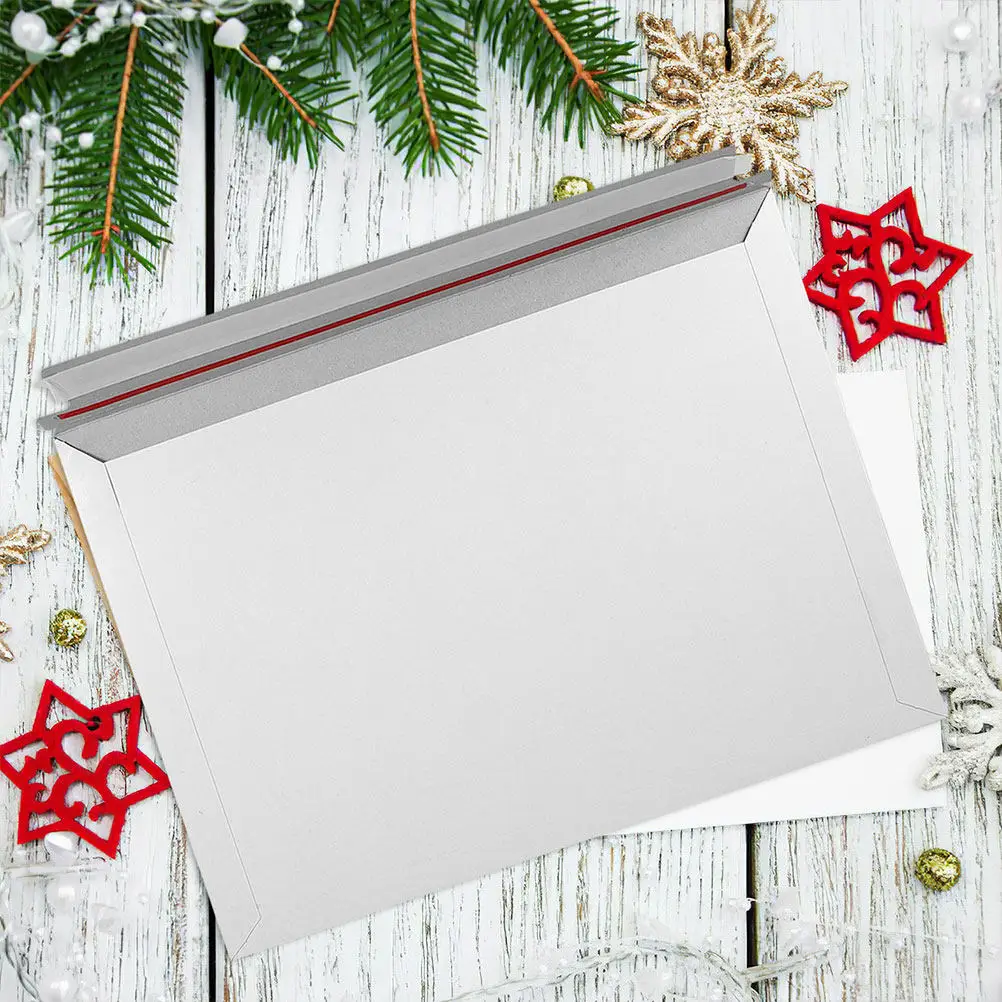 

25Pcs Document Mailers Self Seal Cardboard Envelopes for Mailing Photos Art Prints Stay Flat Rigid Shipping Envelope Paper