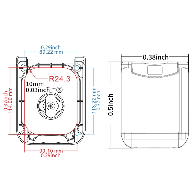 TYTXRVOEM Acessórios para campista Gravity Square Black Hatch Cover Entrada por gravidade Entrada de água