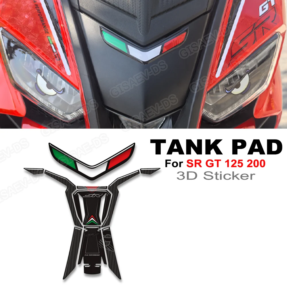 

2025 Motorcycle For Aprilia SR GT 125 200 Sport Replica Accessories Tank Pad Cap Grips Gas Fuel Knee Stickers Decal Protection