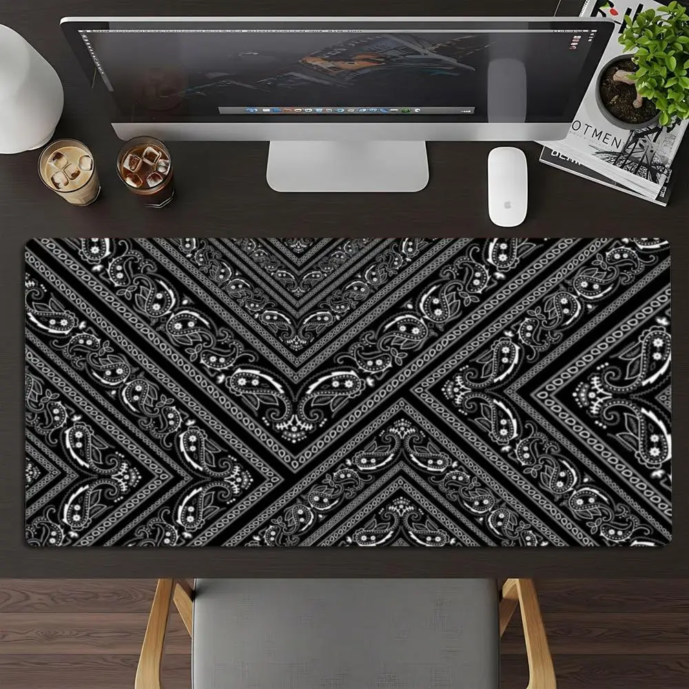 Large Oriental Persian Pattern XXL Mousepad Vintage Floral Deskmat Non-Slip Rubber Gaming Mouse Mat Pc Keyboard Gamer Mats