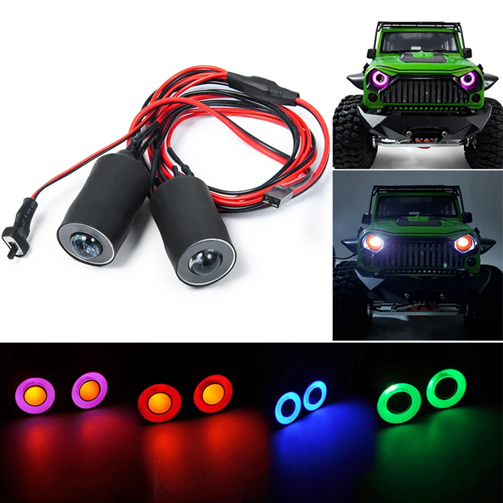 AXSPEED Multifunction RC Car Headlight LED Lights 10/13/17/22mm 4.2v-6v for Axial SCX10 TRX4 TRX6 D90 Decoration Parts