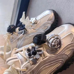 New Fashion Shoelaces Clips Buckle Decorations Shoe Buckle for Sneaker Leather Rose Bow Heart Shoe Charms Shoes Accessories 1PCS