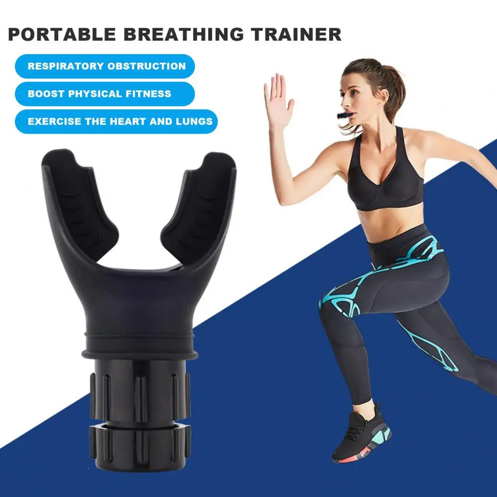 Silicone Breathing Trainer Adjustable Oral Muscle Exercise Device Lung Capacity Abdominal Breathing Training Breathing Exerciser