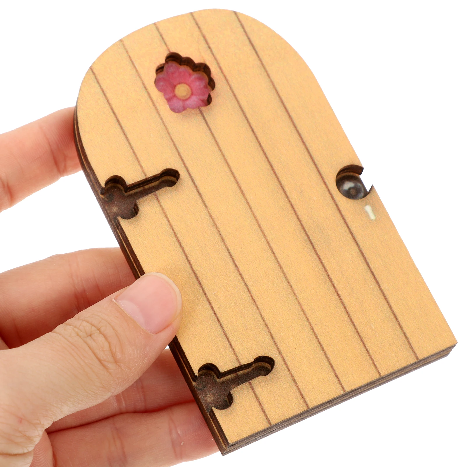 

3pcs Set Miniature Garden Ornament Wood Fairy Door Fairy Doors For Trees Outdoor For Garden House Elf Door Crafts Outdoor Decor