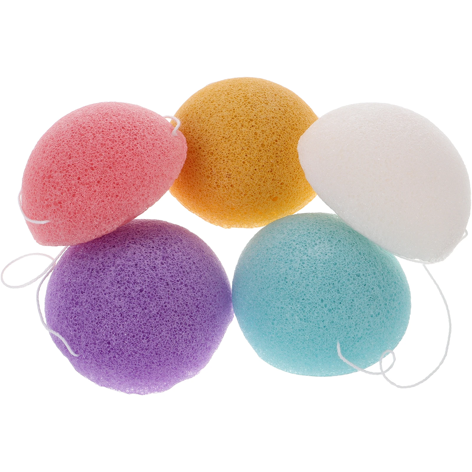 Éponges exfoliantes pour le lavage du visage, 5 pièces, éponges nettoyantes pour le lavage, épurateur exfoliant