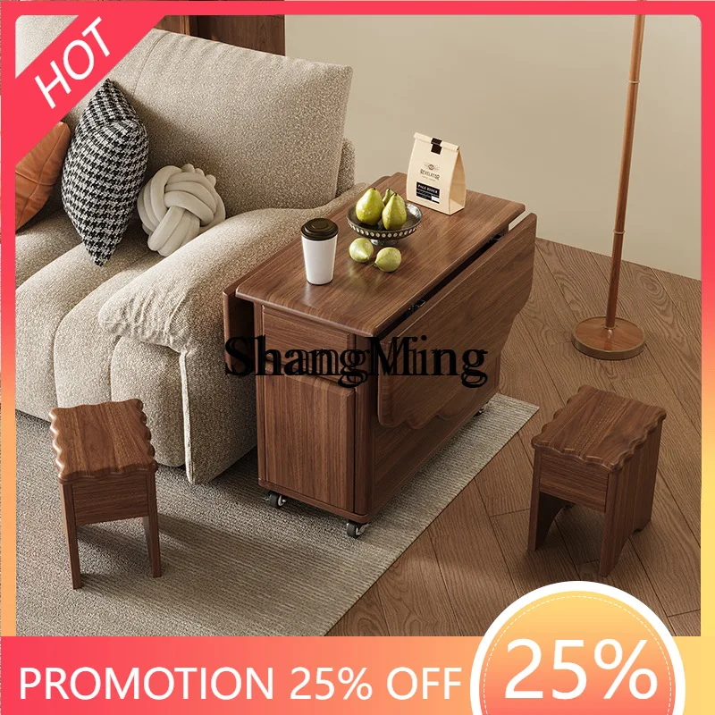 

Многофункциональный мобильный подъемный журнальный столик ZYY из массива дерева, складной приставной столик для дивана