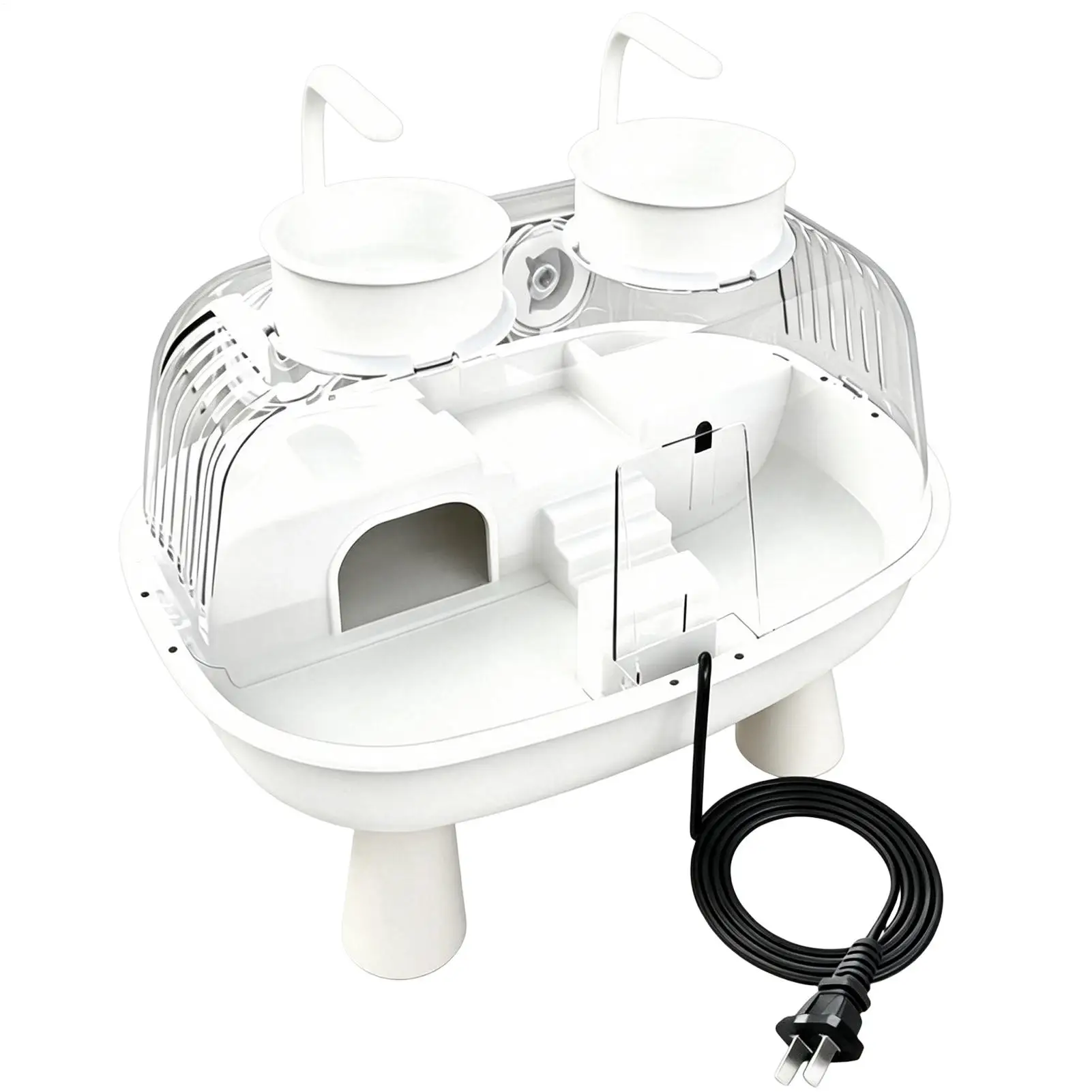

Small Turtle Tank Clear USB Powered Basking House Turtle Tank Pet Reptile Habitat For Indoor Home Living Room Apartment Office