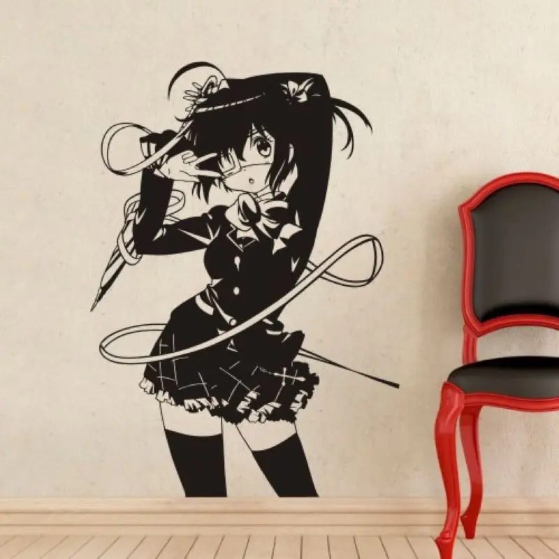 ملصقات جدارية من Love Chunibyo للأوهام الأخرى من تاكاناشي ريكا ملصقات فينيل زجاجية للسيارة ديكور منزلي أنيمي