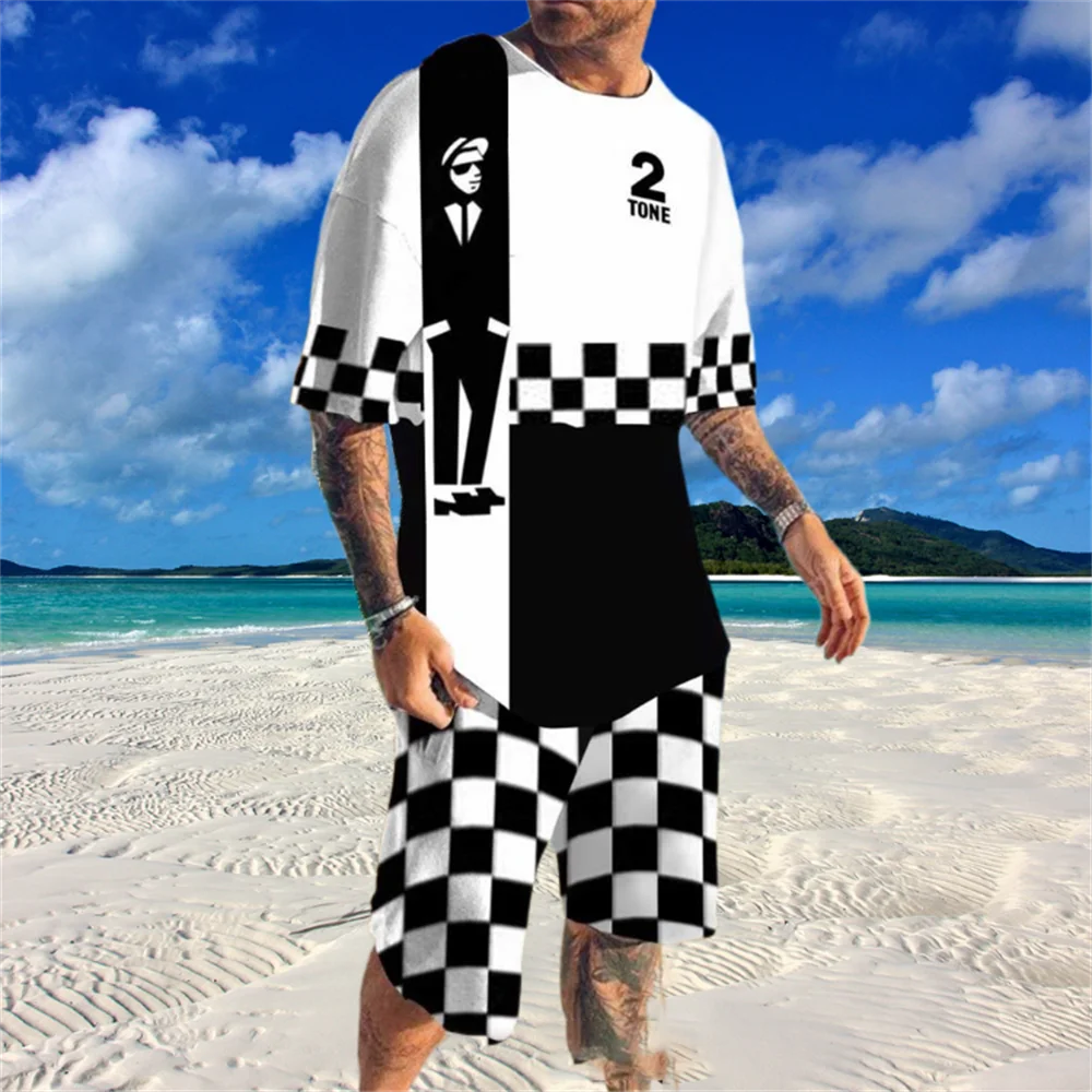 

3D PrintigSummer Men's Suit Men Short Sleeve Shirt Shorts Suit Fashion Women Shirt Two Piece Set Streetwear Kid Shorts Suit