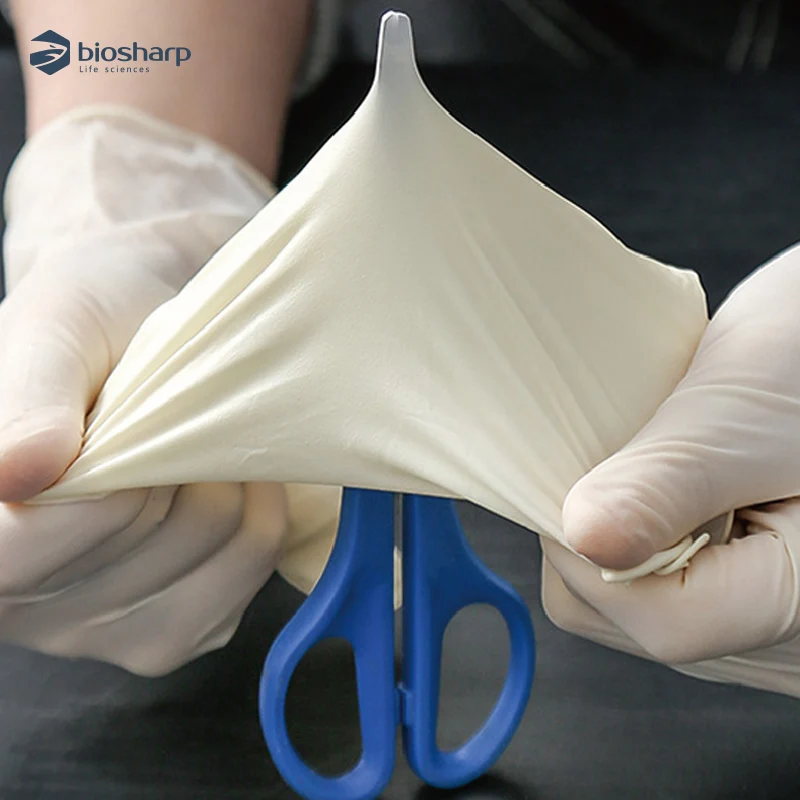 100PCS Disposable Latex Gloves Extractable Full Textured Powder-free Thickened Durable Plastic Rubber Gloves for Laboratory