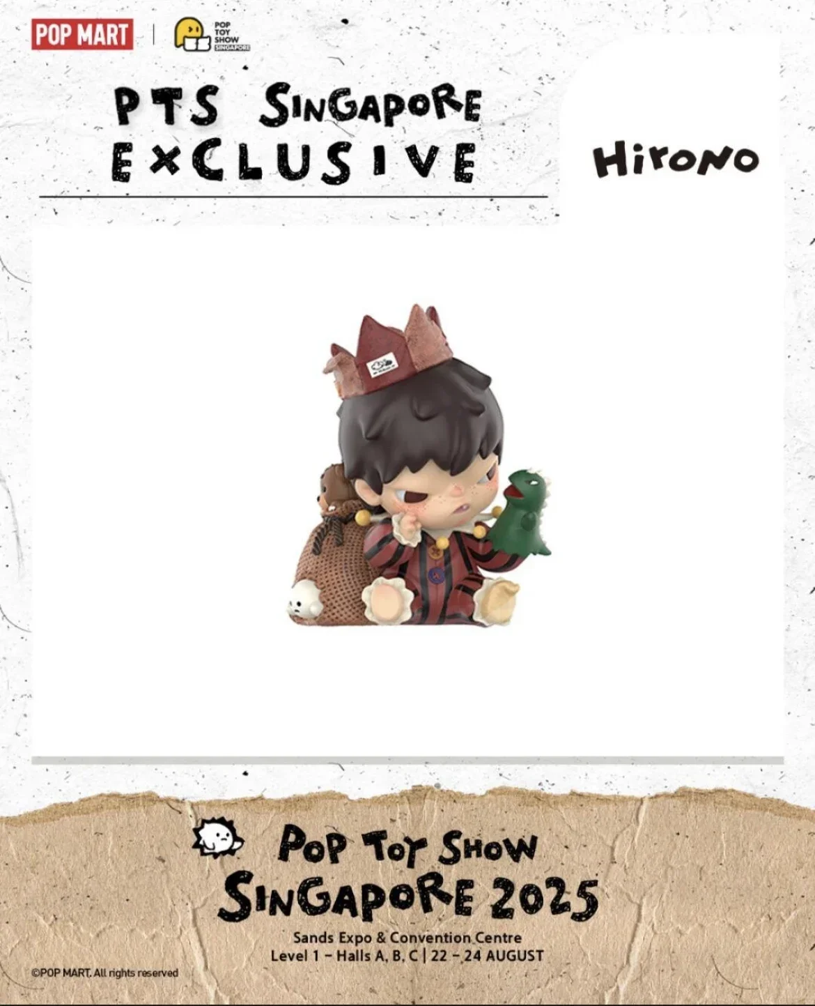 

Коллекционная фигурка POP MART Hirono PTS Series: аниме-персонаж, украшение для рабочего стола, декор для дома, идеальный подарок