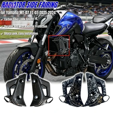 

Motorcycle Radiator Side Cover Water Tank Protector Fit Yamaha MT07 FZ07