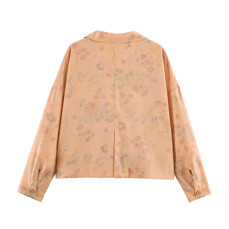 Guobioziy 2026 Autumn New Women's Jacket Printed Long-Sleeve Loose Short Jacket Socialite Style Unique Fashion