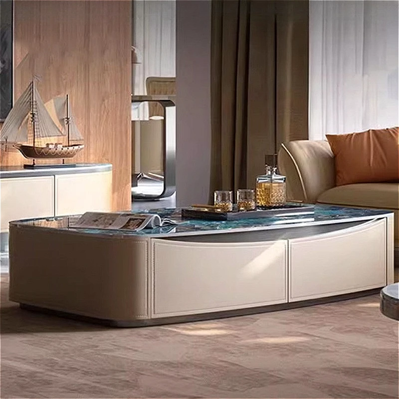 

Роскошные журнальные столики в скандинавском стиле, современная гостиная, дизайнерский журнальный столик из нержавеющей стали с мрамором, креативная мебель для дома Mesas FYCT