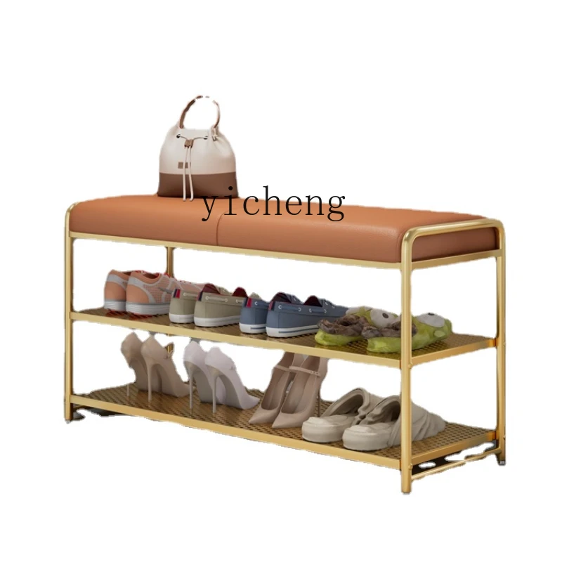 XL Shoe Changing Stool Seated Home Shoe Cabinet Stool Integrated Soft Bag Cushion Shoe Rack