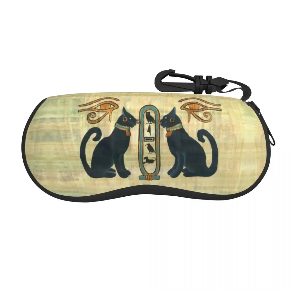 Custom Ancient Egypt Cat Shell Glasses Case Unisex Cool Egyptian Goddess Eyeglasses Case Sunglasses Protector Box