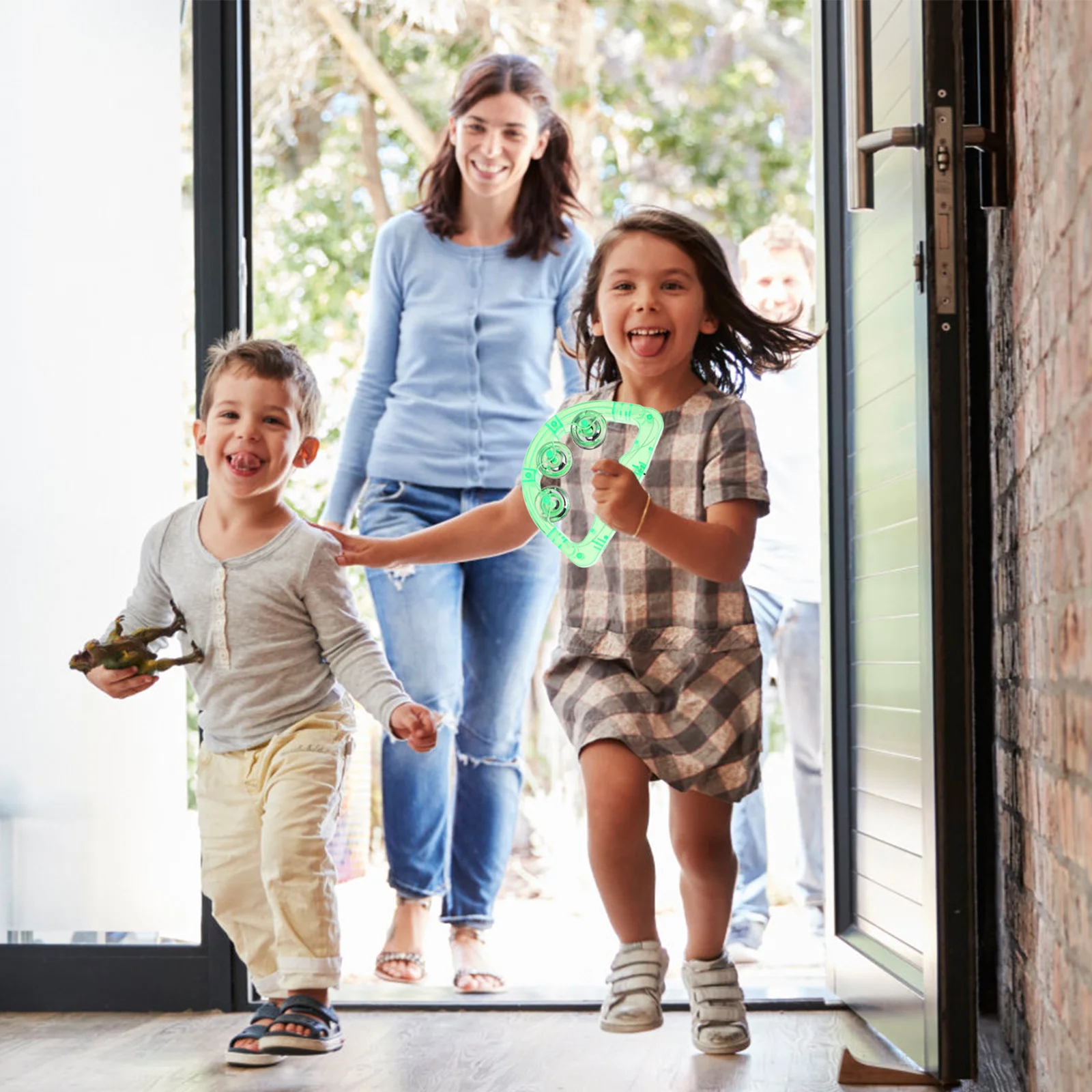 8 個発光ハンドベルプレミアム素材軽量ポータブル LED タンバリンパーティーフェスティバル子供用シェイクパーティー用品