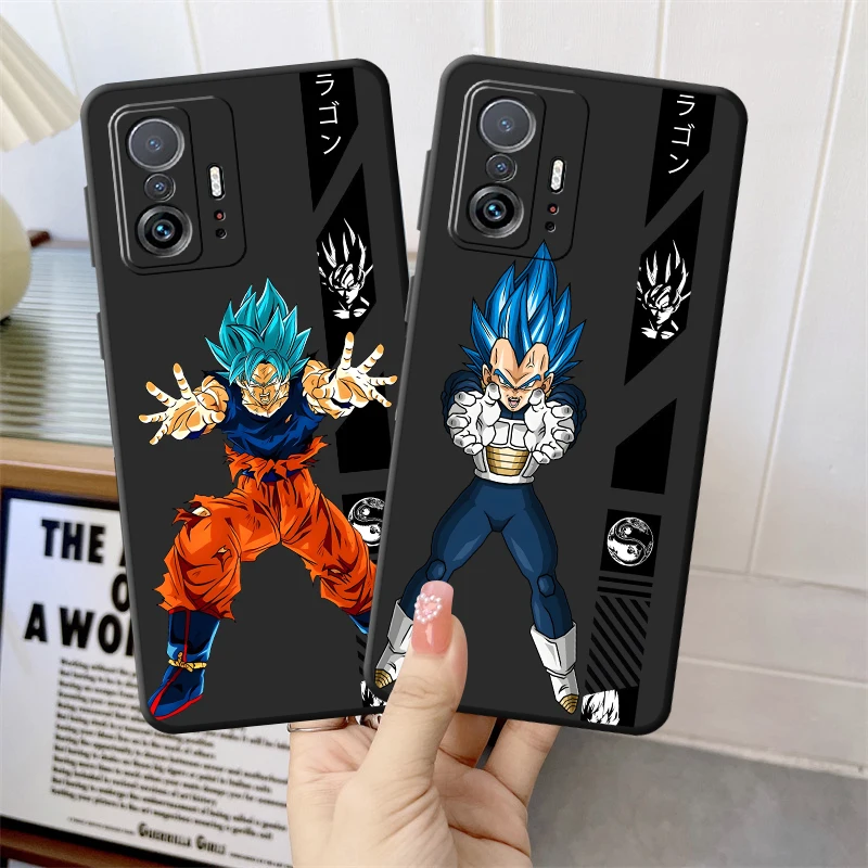 เคสสำหรับ Xiaomi Redmi 9 A5 K40 K80 Pro 14C 12C A1 A2 Plus 13C A4 A3 10 สีดำ เคสโทรศัพท์แบบนิ่มลายดราก้อนบอล ซูเปอร์ คูล โกคู