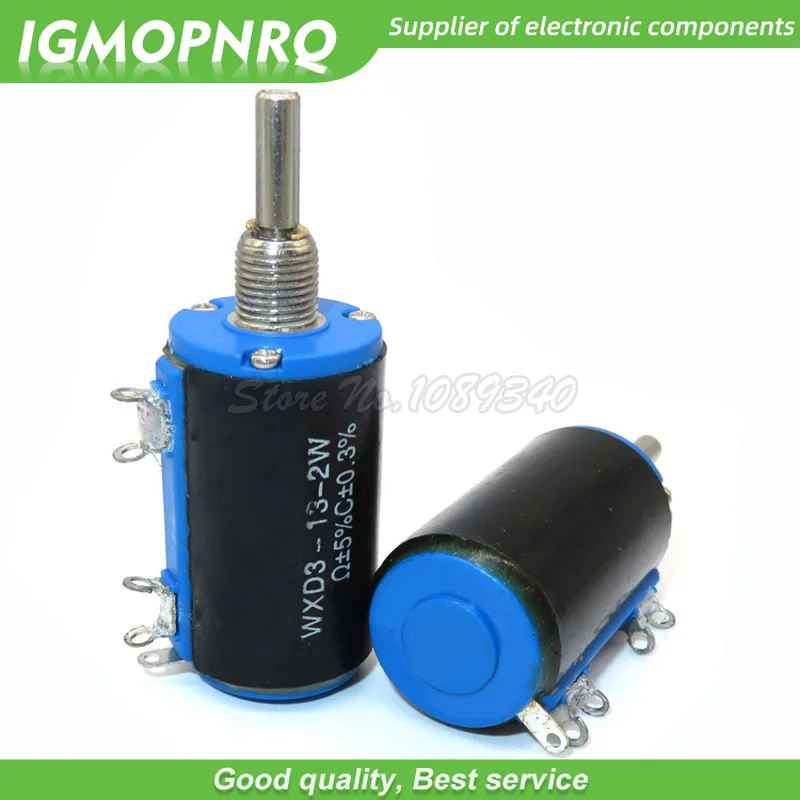 1pcs WXD3-13-2W Potentiometer แบบลวดพัน 100 220 470 1K 2K2 3K3 4K7 10K 22K 33K 47K 100k โอห์ม 220R 470R 2.2K 3.3K 4.7K WXD3-13 2W
