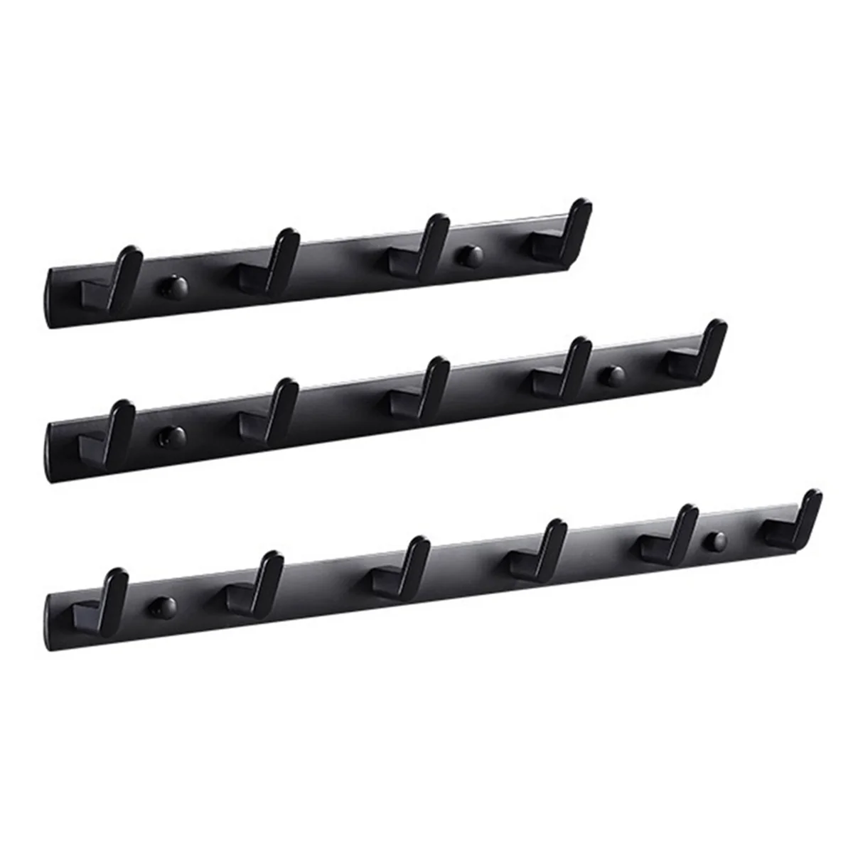 Key Holder for Wall, Black Wall Hooks for Hanging Wall Decoration, Suitable for Office Hallway Foyer Kitchen Bathroom-C