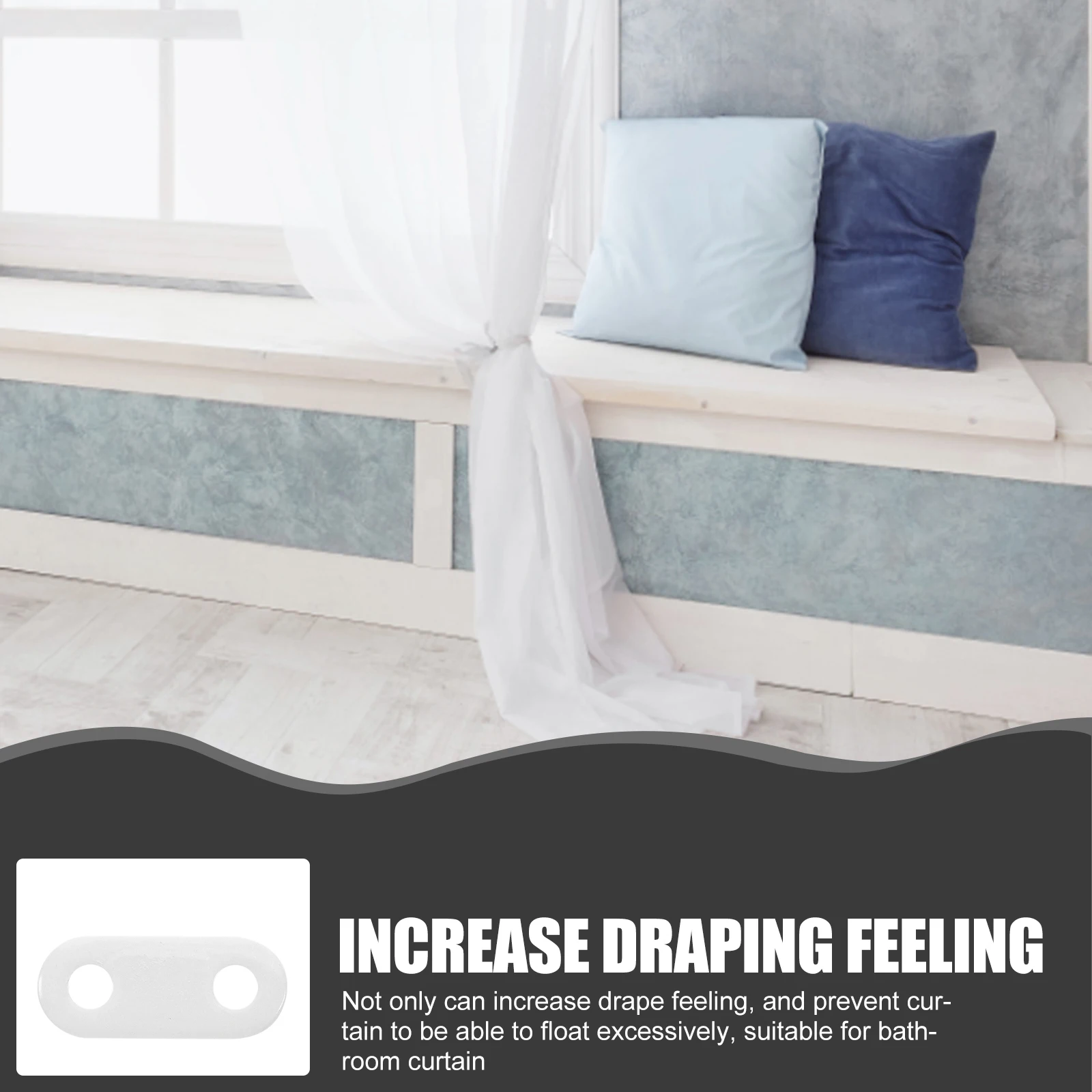 

12pcs Iron Curtain Weights Heavy Duty Pendant For Curtains Drapery Outdoor Windproof Shower Bathroom Home Wedding Party Use