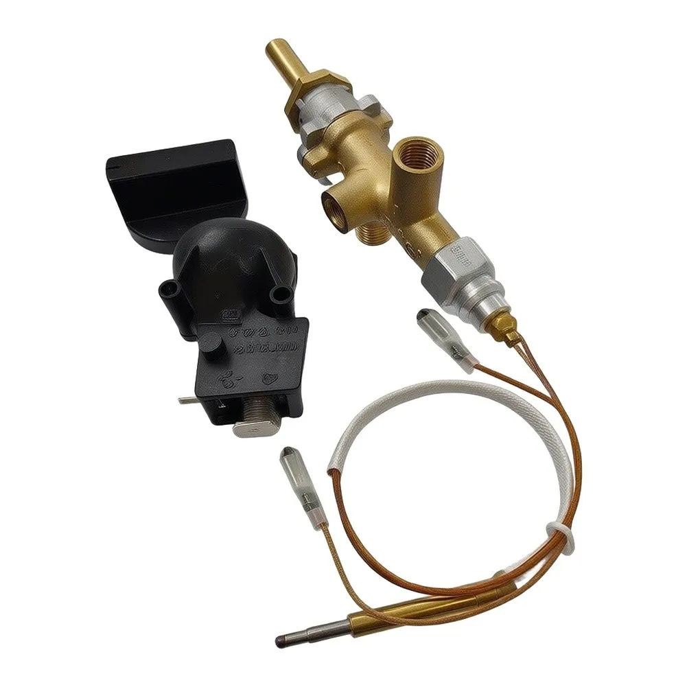 LP Propane Gas Valve For Umbrella Heater With Thermocouple & Anti-Tip Safety Switch, For Outdoor Patio Heating Parts Replacement