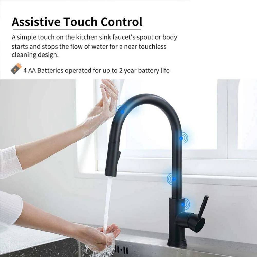 Smart Touch Kitchen Faucets, Crane Sensor, Water Tap, Sink Mixer, Rotate, Hot and Cold Water Tapices