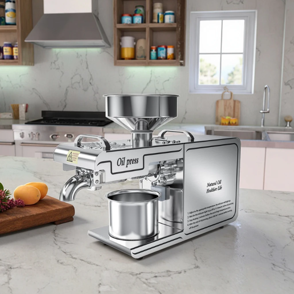 

2025 Лидер продаж, небольшой автоматический пресс для домашнего использования, машина для холодного отжима масла, арахиса, сои, оливкового масла, прессовая машина